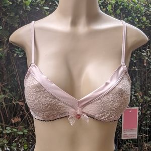 'Juicy Couture' Light Pink Lace Bralette (S)